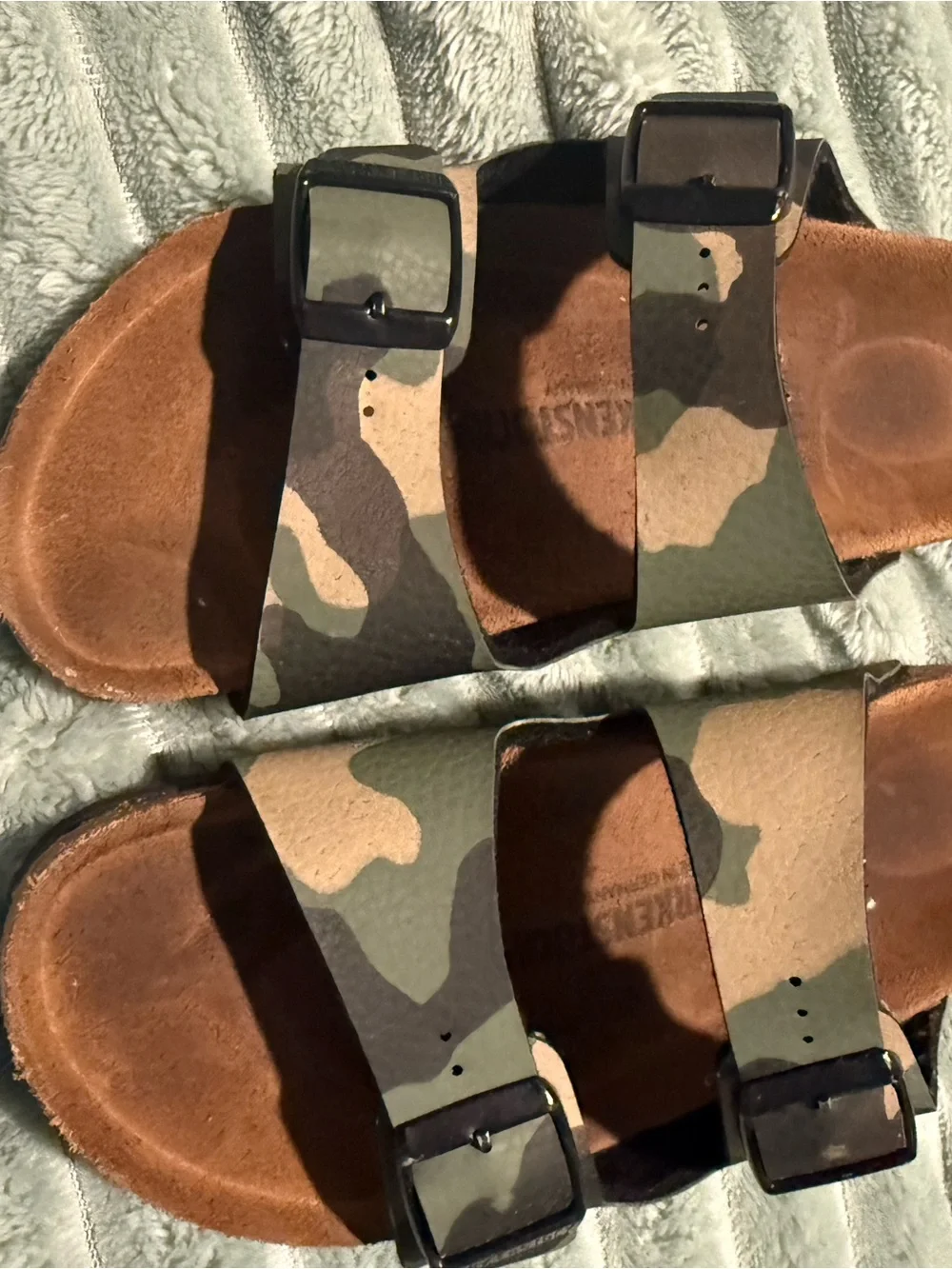 Camo Birkenstock Sandals size 32/1
